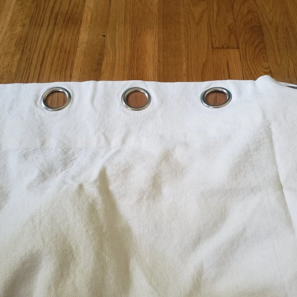 West Elm Simple White Curtain Panel
